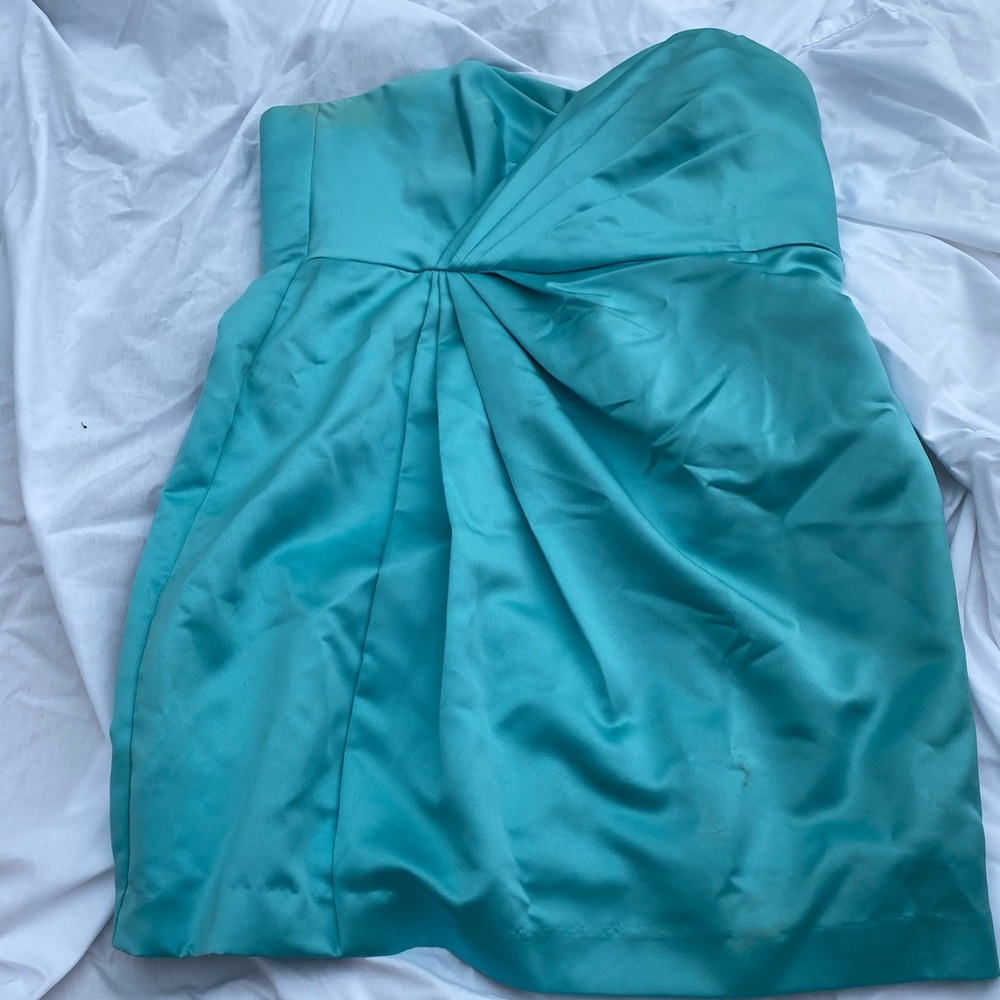 Bridesmaids dress. Boning in top. Mid-thigh length